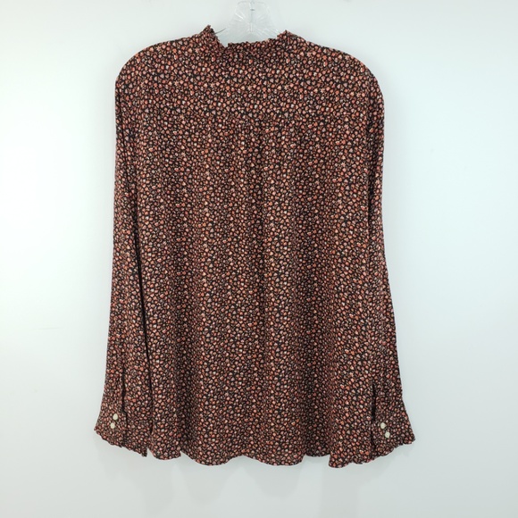 LOFT Hidden Button Down Floral Long Sleeve Blouse - Picture 6 of 8